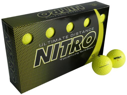 Nitro Ultimate Distance Golf Ball (15-Pack) 15 pack Yellow