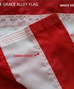 American Flag 3x5 Outdoor by Grace Alley, Embroidered Stars, Sewn Stripes, Heavy Duty, Hand Made and Fade Resistant - Long Lasting Nylon & Brass Grommets for Commercial Grade Durability, 100% Made in USA 47 81glF7Q5UrL