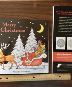 Merry Christmas: a beautiful colouring book with Christmas designs on a black background, for gloriously vivid colours (Merry Christmas (Christmas designs on a black background)) 17 81glxfa4L