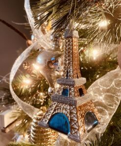 Alternative view of Kurt Adler 5-Inch Noble Gems Glass Eiffel Tower Ornament,Christmas
