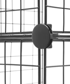 Whitmor Storage Cubes - Stackable Interlocking Wire Shelves - 14.25"D x 14.5"W x 14.5"H - Black (Set of 6) 31 81gmK K0a1L