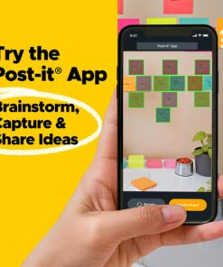 Post-it Super Sticky Notes, 3x3 in, 5 Pads, 2x the Sticking Power, Blue Sapphire, Recyclable (654-5SSBW) Mediterranean Blue 23 81gnGrsblpL 1