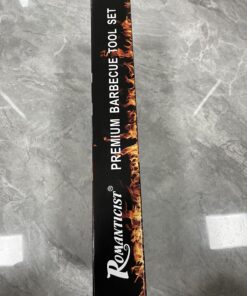 ROMANTICIST 28pc BBQ Accessories Set with Thermometer - The Very Best Grill Gift on Birthday Wedding - Heavy Duty Stainless Steel Grill Set in Case for Outdoor Cooking Camping Grilling Smoking 28PCS SILVER 32 81gnYPrS4zL