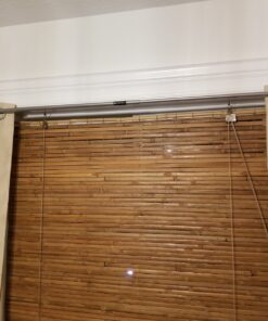 Maytex Window Curtain Rod, Easy Install Twist and Shout Telescoping Tension Rod, Adjustable 28" to 48", No Tools Needed, with Decorative Round Finials, Brushed Nickel 28 to 48 in. Decorative Rod 28 81go7jKl8cL