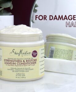 Shea Moisture Leave in Conditioner with Jamaican Black Castor Oil for Hair Growth, Strengthen & Restore, Vitamin E, Curly Hair Products Safe for use on Hair Color, 15 Oz 15 Fl Oz (Pack of 1) 28 81gpVCWpviL