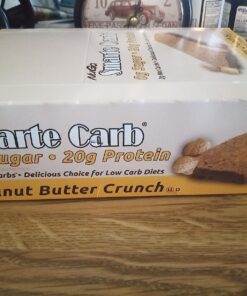 NuGo Smarte Carb Peanut Butter Crunch, 20g Protein, 0g Sugar, 2g Net Carbs, 160 Calories, 12 Count Sugar free Peanut Butter Crunch 15 81grVhoqxXL