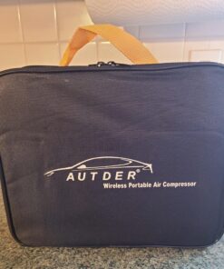 AUTDER Tire Inflator Air Compressor, 21V Battery Powered Tire Pump, 180PSI Pistol-shaped Handheld Air Pump with Digital Pressure Gauge, Automatically Shut Off, Perfect for Cars, Motorcycles, Bikes Red 25 81gtJmhu5GL