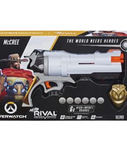 Alternative view of NERF Overwatch McCree Rival Blaster with Die Cast Badge & 6 Overwatch Rival Rounds