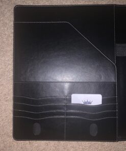 Skycase Padfolio Portfolio Case,Leather Portfolio Folder,Resume/Conference/Legal Document Executive Organizer with Letter/A4 Size Clipboard,Business Card Holder,Padfolio Portfolio for Women/Men,Black Black 37 81gvTGmgVpL