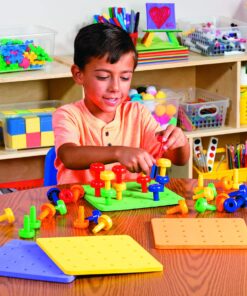 Alternative view of Fun Express Stack It Peg Game with Board - Toddler Activity - Occupational Therapy for Autism - 1 Board and 30 Pegs