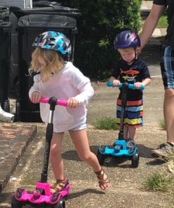 6KU Kids Scooter with Adjustable Height, Toddler Scooter with Widened Flash Wheels, Scooter for Kids Age 3-8 Years Old, Lean to Steer Pink Without Seat 21 81gyUk1mZAL