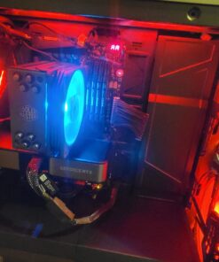 Cooler Master Hyper 212 RGB Black Edition CPU Air Cooler, SF120R RGB Fan, 4 CD 2.0 Heatpipes, Anodized Gun-Metal Black, Brushed Nickel Fins, RGB Lighting for AMD Ryzen/Intel LGA1151 73 81gysw0BhBL