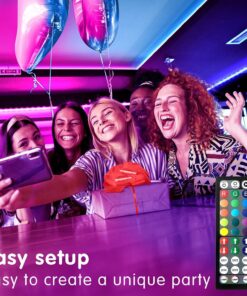 Tenmiro Led Lights for Bedroom 100ft (2 Rolls of 50ft) Music Sync Color Changing Strip Lights with Remote and App Control RGB Strip, for Room Home Party Decoration 26 81gzj9hysBL