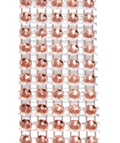 Alternative view of Mandala Crafts Champagne Bling Wrap Rhinestone Ribbon - 1 in 20 Yds Crystal Rhinestones Mesh Ribbon - Diamond Wrap Rhinestone Strips Roll for Crafts Wedding Party Decoration 1 Inch 5 Rows 20 Yards 2 Rolls