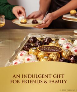 Ferrero Collection, 24 Count, Premium Gourmet Assorted Hazelnut Milk Chocolate, Dark Chocolate And Coconut Chocolates, Luxury Chocolate Holiday Gift Box 24 Count (Pack of 1) 27 81h 0WVEDL 1