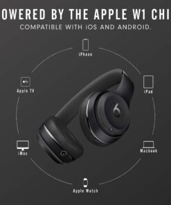 Beats Solo3 Wireless On-Ear Headphones - Apple W1 Headphone Chip, Class 1 Bluetooth, 40 Hours of Listening Time, Built-in Microphone - Black (Latest Model) Without AppleCare+ 24 81h aapf2L