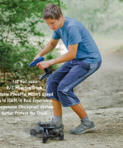 Click N' Play Remote Control Car 4WD Off Road Rock Crawler Vehicle 2.4 GHz, Blue 18 81h148kUsWL