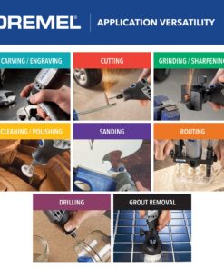 Dremel 3000-1/24 Variable Speed Rotary Tool Kit - 1 Attachment & 24 Accessories, Ideal for Variety of Crafting and DIY Projects – Cutting, Sanding, Grinding, Polishing, Drilling, Engraving 25 Piece Kit 16 81h1G3hROrL