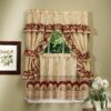 Printed Cottage Window Curtain Set - 57 Inch Width, 36 Inch Length - Sunflower - Light Filtering Polyester Drapes Include Tailored Valances, Ruffle Topper Pair of Tiebacks by Achim Home Decor 57x36 19 81h3NWnbqL