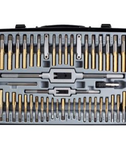 Alternative view of Muzerdo 86 Piece Tap and Die Set Bearing Steel SAE and Metric Tools, Titanium Coated with Metal Carrying Case
