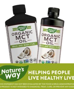 Nature's Way MCT Oil, Brain and Body Fuel from Coconuts*; Keto and Paleo Certified, Organic, Gluten Free, Non-GMO Project Verified, 16 Fl. Oz. Coconut 16 Fl Oz (Pack of 1) 23 81h4i2 vzL