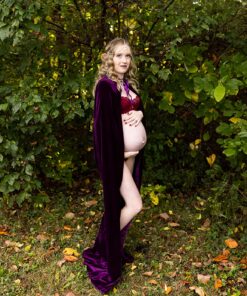 VGLOOK Unisex Adults Hooded Cloak Velvet Cape for Halloween Cosplay Costumes Large Purple 23 81h55lou3L