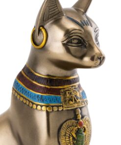 Top Collection Goddess Bastet Statue - Ancient Egyptian Goddess of Protection Sculpture in Premium Cold Cast Bronze - 8-Inch Collectible Fertility Cat Figurine 32 81h5MT6p9xL