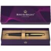 Bond & Regent Rollerball Pen - Certified Luxury Grade | 24 Karat Gold & Gloss Black | Nice Gift Pens for Men and Women 24 Karat Gold Finish & Black Gloss Lacquer 33 81h5hHUdXDL