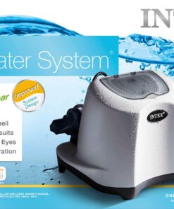 INTEX QS500 Krystal Clear Saltwater Chlorine System for Above Ground Pools: Keeps Water – Removes Bacteria Reduces Chemical Use Sleek Control Panel with Buttons Up to 7000 Gallon Pools Saltwater System with E.C.O. (Electrocatalytic Oxidation) 23 81h6SwFagNL