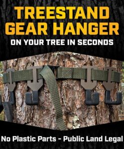 TREESTAND GEAR HANGER - THE ORIGINAL - PREMIUM COMPONENTS - NO PLASTIC PARTS - ON YOUR TREE IN SECONDS - PUBLIC LAND LEGAL - MADE TO LAST A LIFETIME - TREESTAND HANGERS FROM TREESTAND HUNTERS 28 81h6l3jJkYL
