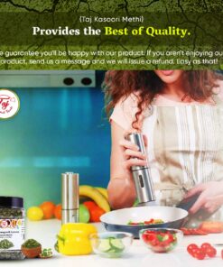 TAJ Kasoori Methi, Dried Fenugreek Leaves, 1oz (28g) 1 Ounce (Pack of 1) 14 81h6piT4TvL