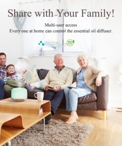 ASAKUKI Smart Wi-Fi Essential Oil Diffuser, App and Voice Control Compatible with Alexa, 500ml Aromatherapy Humidifier for Relaxing Atmosphere in Home Office Bedroom Gold 25 81h7XMbREiL