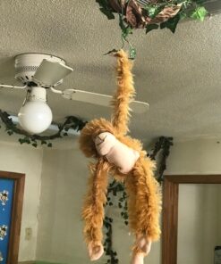 Fuzzy Friends 1 Each Burnt Orange, Blonde, Cream and Dark Brown Fuzzy Friends Plush Monkey with Velcro Hands Furry Stuffed Animal, Set of 4 Multicolored 18 81h8wjcb4VL