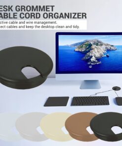 5 Pack Rok Hardware 3" (76mm) Black Round Computer Desk Table Port Wire Cable Cord Organizer Hole Cover Grommet, ROKRG3BLK 3" 5 19 81h8y74ZsPS