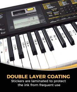 QMG Piano Stickers for 49/61/ 76/88 Key Keyboards – Transparent and Removable; Made in USA Sticker 26 81h9KNYVrqL
