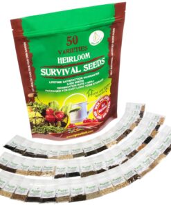 Heirloom Vegetable Seeds Non GMO Survival Seed Kit - Part of Our Legacy and Heritage - 50 Varieties 100% Naturally Grown- Best for Gardeners Who Raise Their Own Healthy Food 1 32 81h9iyS8SL