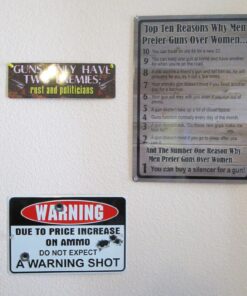 HANGTIME Warning Due to Price Increase on Ammo Do Not Expect a Warning Shot 8" X12" Metal Sign (Design 1, 1) (1-(Pack)) (Original Version) 8 81hAFRHwk5L