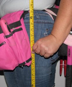 The Orignal Pink Box 2-Pouch 10-Pocket Canvas Tool Belt with Hammer Loop, and Adjustable Waist, Pink 36 81hAyXA3IyL