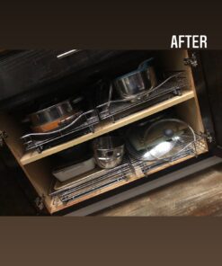 LYNK PROFESSIONAL® Pull Out Cabinet Organizer, 11"W x 18"D - Slide Out Drawers for Kitchen Cabinets - Sliding Pantry Shelves - Roll Out Shelf Storage for Pots, Pans - Lifetime Limited Warranty, Chrome 11" W x 18" D 11x18 Chrome 45 81hB5GFKHsL