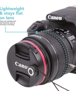 Foto&Tech Camera Lens Cap Keeper Holder with Elastic String Anti-Loss. Compatible with Canon, Nikon, Sony, Panasonic, Fujifilm, Pentax, Sigma DSLR SLR Evil Mirrorless Cameras Video Cameras (3 Pack) 3 Pack Black 20 81hBIUJyZ1L 3