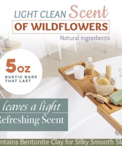 Amish Farms All Natural Soap Bar - Made in USA, Handmade, Vegan Moisturizing Natural Body Soap for Sensitive Skin, Wildflower Scent 5 Oz Each (5 Bars) 23 81hDC3Ak2KL