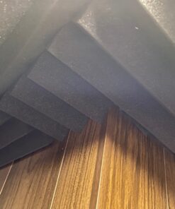 A2S 24 Pack 2-Inch Acoustic Panels w/Adhesive Stickers - Fireproof - SGS Certified - Sound Proof Foam Panels - Non Toxic - Top Quality - Ideal for Home & Studio Sound Deadening - High Density Black 24 pack 50 81hDT6TtfcL