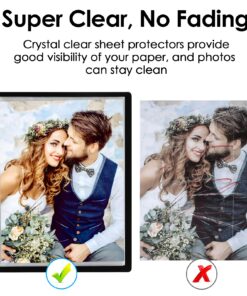 KTRIO Sheet Protectors 8.5 x 11 inch Clear Page Protectors for 3 Ring Binder, Plastic Sleeves for Binders, Top Loading Paper Protector Letter Size, 50 Pack 22 81hDkosHfZL