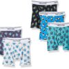 Fruit of the Loom Boys' Toddler 5 Pack Assorted Print & Solid Boxer Briefs 2-3T Multicolor/Assorted