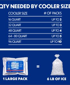 Cooler Shock Ice Packs for Cooler, Strong, Reusable, Premium Ice Pack and Lunch Cooler Set for Long Term Use, Cools Faster Than Ice, 3 Pack 33 81hEIk4xv9L