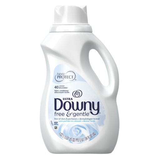 Downy Ultra Liquid Fabric Conditioner, Free & Gentle , 34 Fl oz 34 Fl Oz (Pack of 1) Free & Sensitive