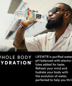 Alternative view of LIFEWTR Premium Purified Water, pH Balanced with Electrolytes, 100% recycled plastic bottles, 33.8 Fl Oz, 1L (Pack of 6) 33.8 Fl Oz (Pack of 6)