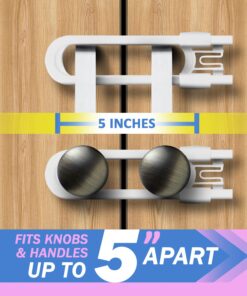 Child Safety Sliding Cabinet Locks (4 Pack) - Baby Proof Knobs, Handles, Doors - U Shape Sliding Safety Latch Lock - Jool Baby 24 81hHgf6fz L