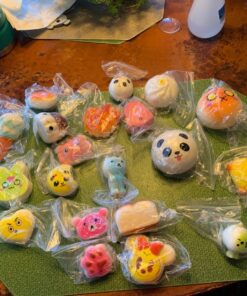 Huastyle 20pcs Squishies Toys Random Jumbo Medium Mini Slow Rising Kawaii Squishy Cake/Panda/Bread/Buns Phone Straps for Kids Stocking Stuffers Treasure Box Prizes Classroom 54 81hHiW1ipxL