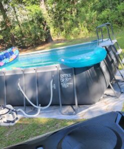 INTEX 26355EH Ultra XTR Deluxe Rectangular Above Ground Swimming Pool Set: 18ft x 9ft x 52in – Includes 1500 GPH Sand Filter Pump – SuperTough Puncture & Rust Resistant – Easy to Assemble with Sand Filter Pump 55 81hI1MJMxAL